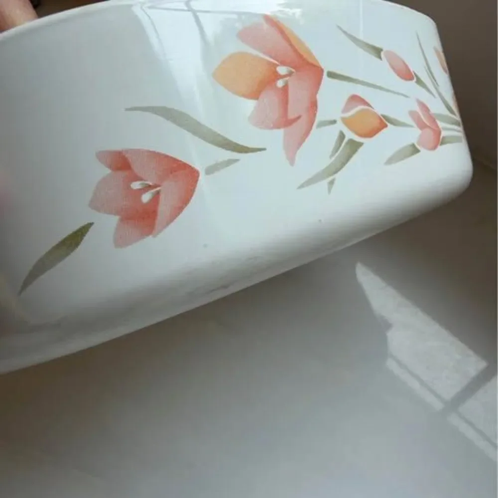 Vintage 1980’s CorningWare Peach Floral Casserole Dishes set 3 liter and 2 liter